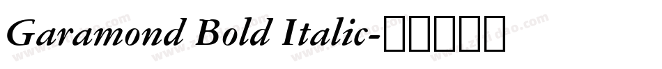 Garamond Bold Italic字体转换